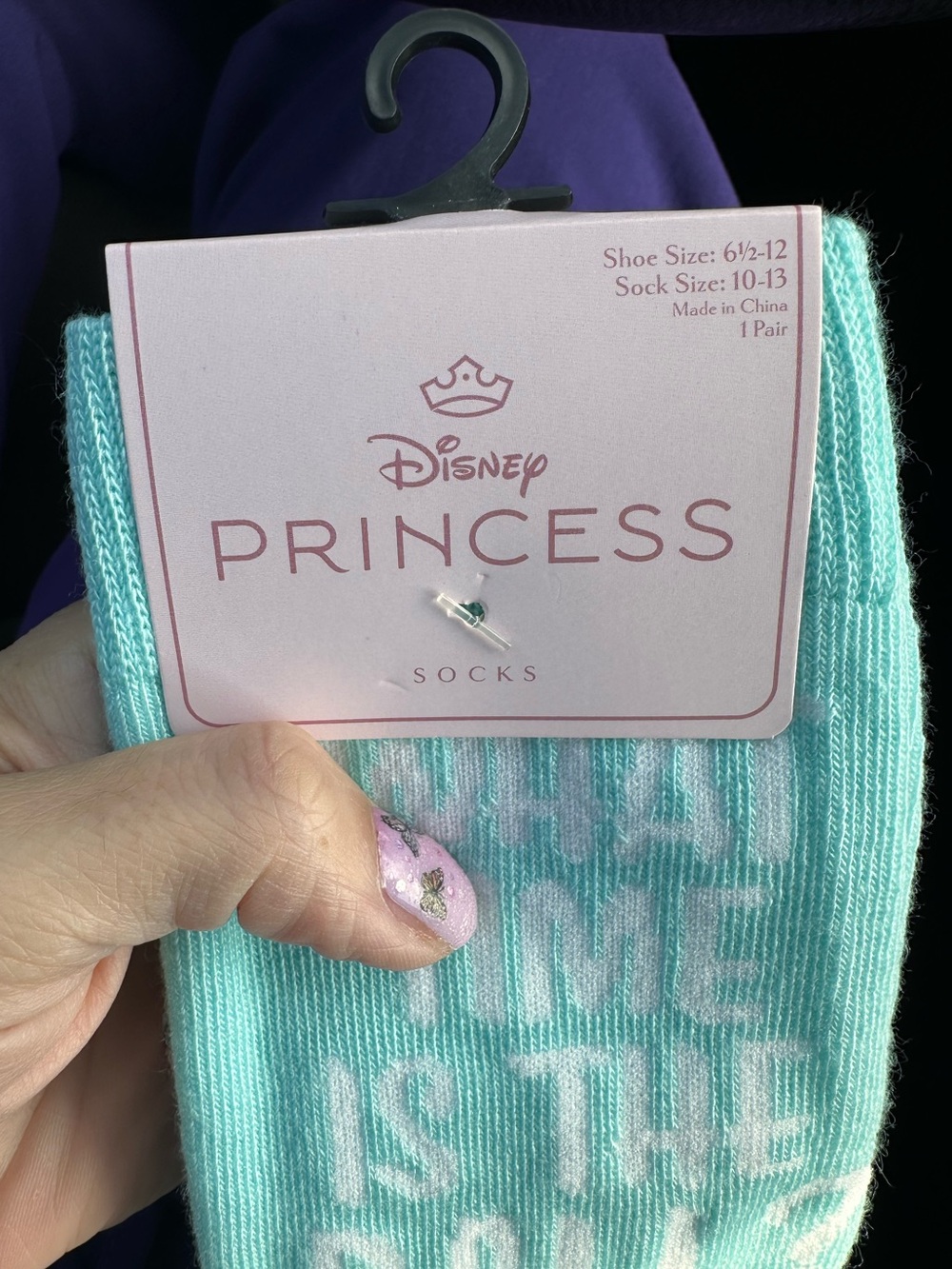 New Disney Princess Crew Socks Trio - Cinderella, Tiana & Snow White - Picture 5 of 11